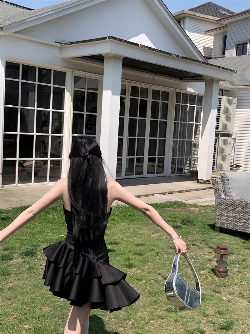 Black A-line Party Dress Secondary image