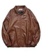 Winter Loose Black Leather Coats