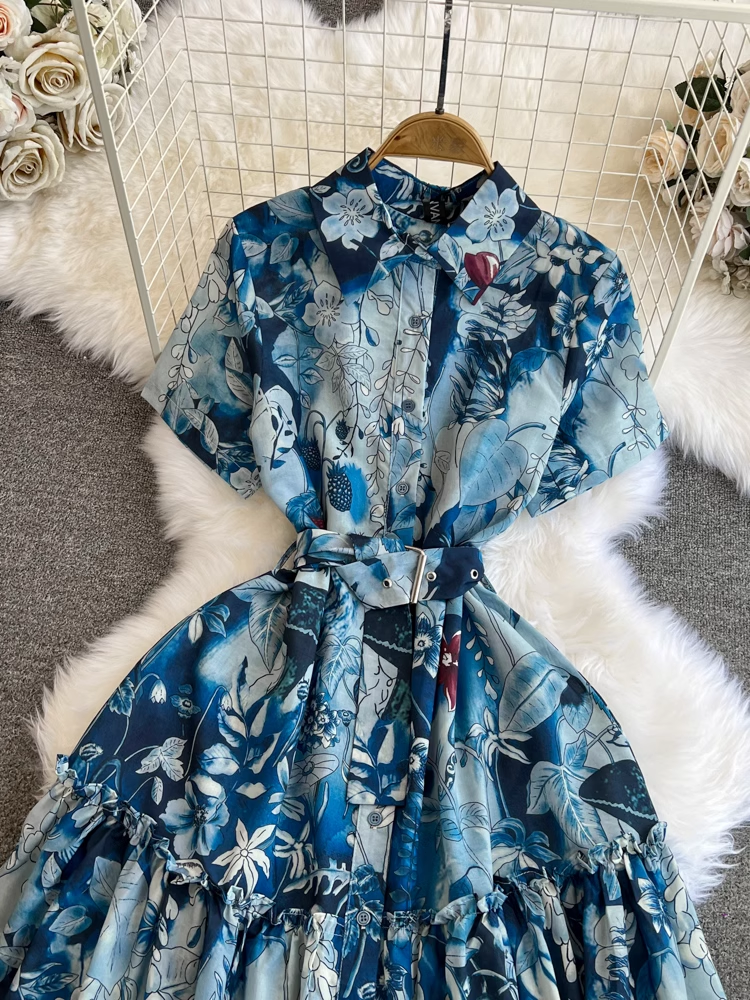 A-line printed shirt dress Secondary image
