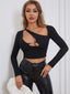 Greta Cut Out Long Sleeve Crop Top