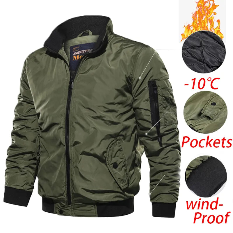 2023 Men's Military Bomber Jacket: Autumn/Winter 5XL Plus Size Main image