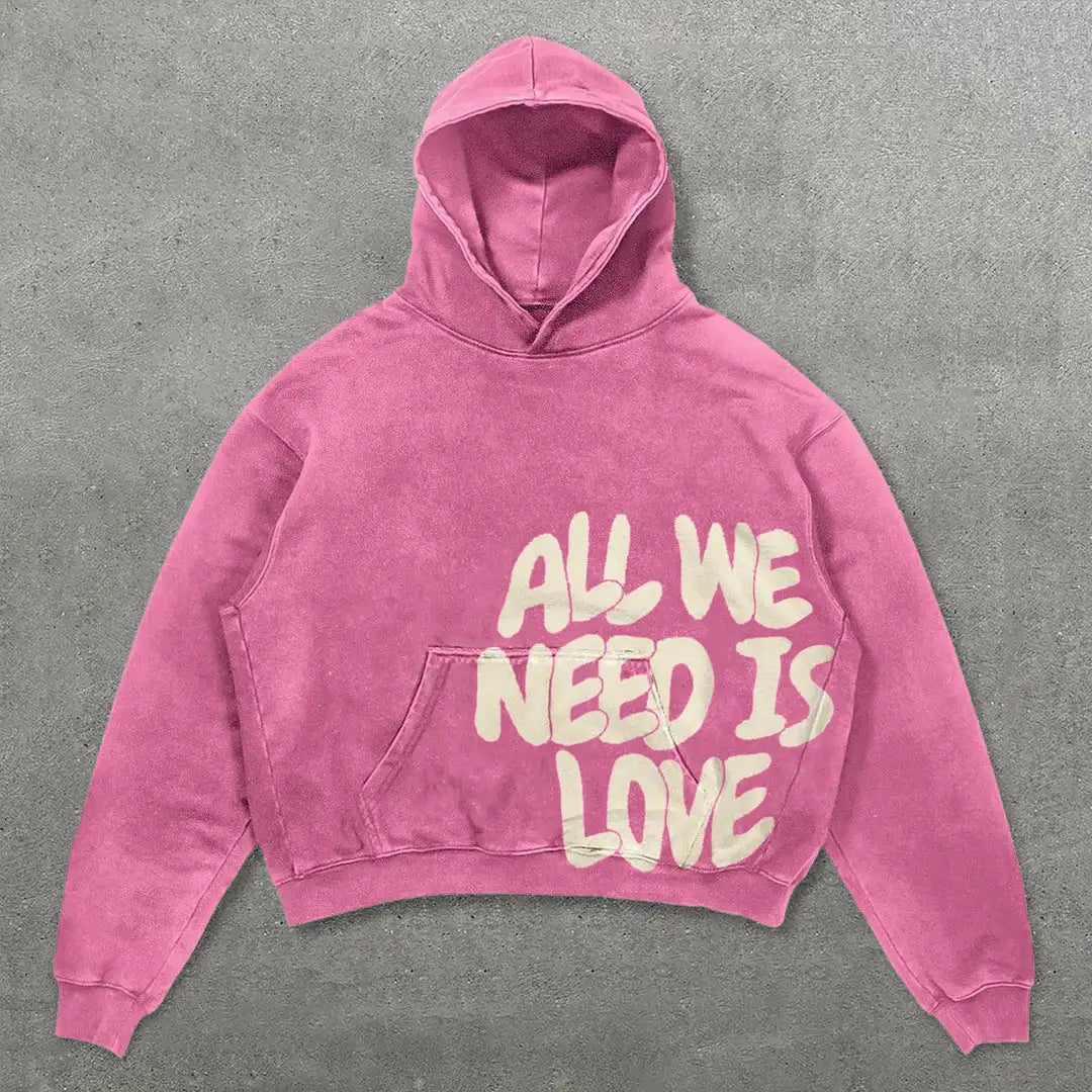 All We Need is Love Cool Graphic Hoodies Main image