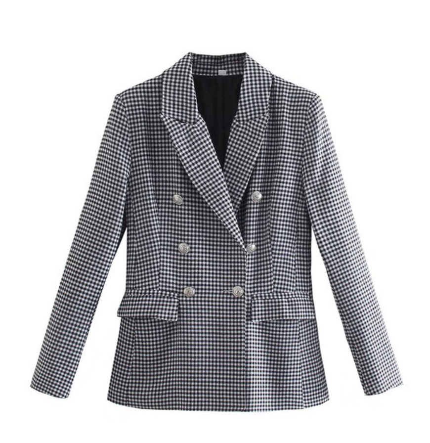 Kirana Plaid Print Blazer Main image
