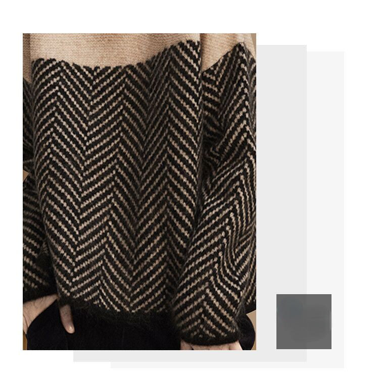 Winter Retro Two Colors Sweaters