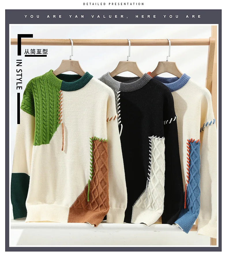 2024 Luxury Cashmere Sweater: Designer Ripped Hole for Men Main image
