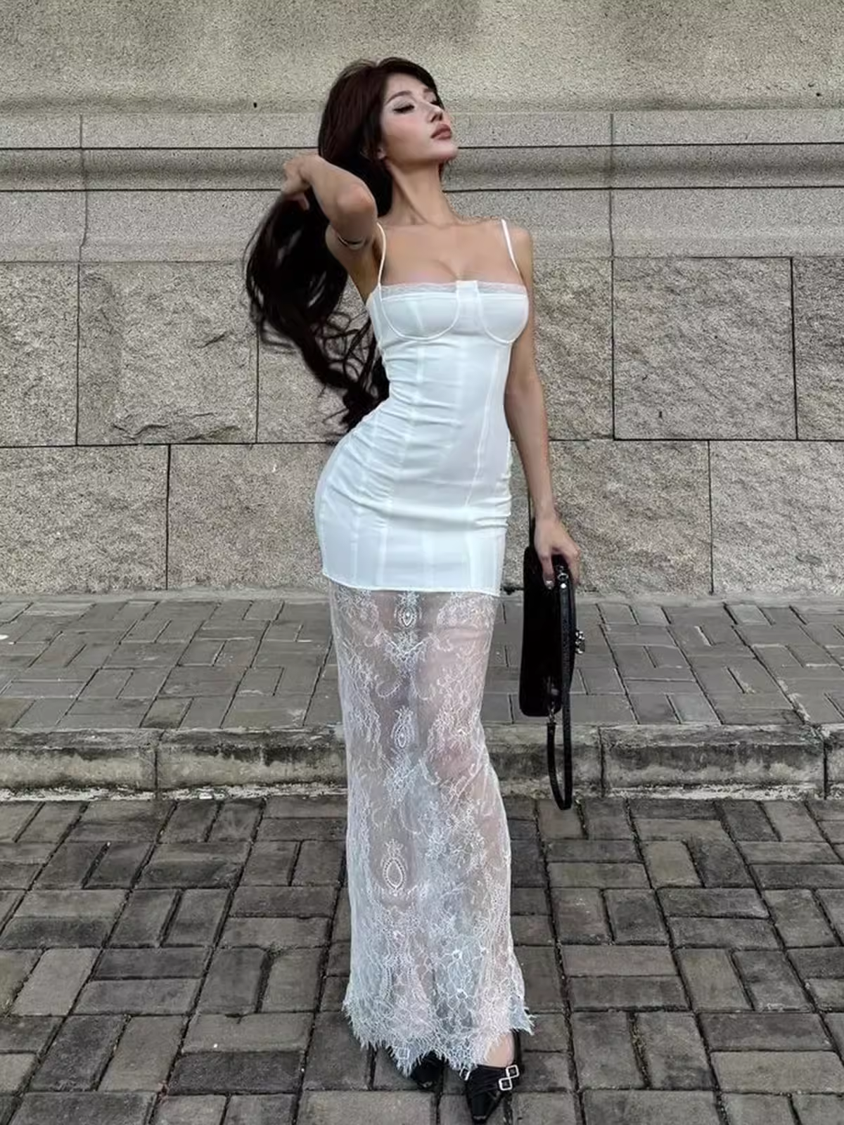 White Bodycon Dress Secondary image