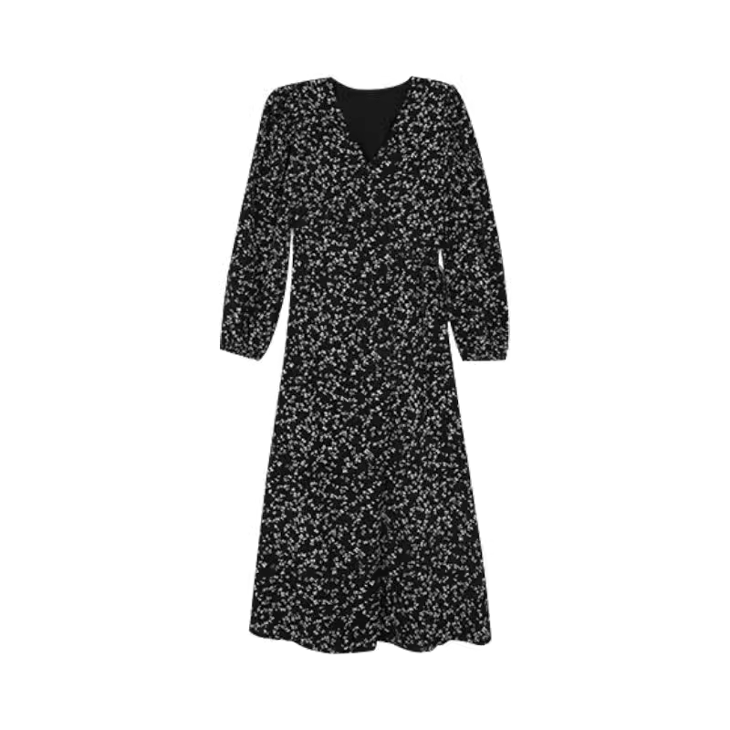 Black chiffon floral dress Secondary image