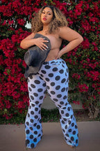 You Are Spot On Flare Jeans - White/combo