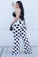 You Are Spot On Flare Jeans - White/combo