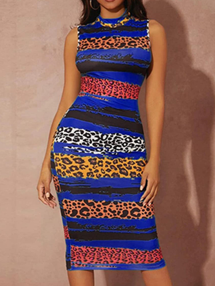 Print Bodycon Midi Dress Main image