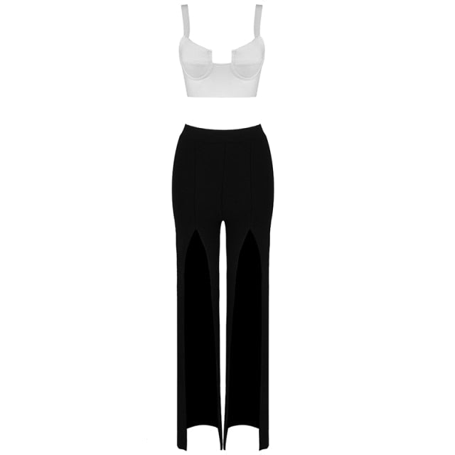 Celine Bandage Two Piece Top and Pants Set Secondary image