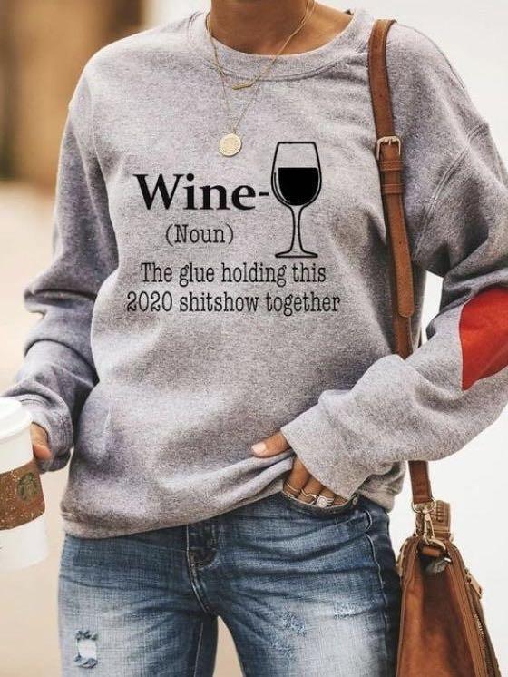 Wine Glass Heart Sweatshirt Main image