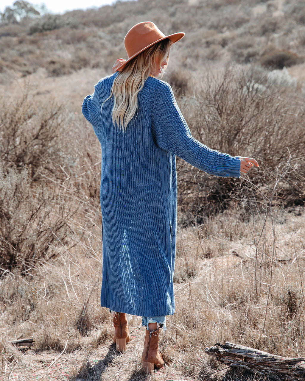 Your Own World Knit Duster Cardigan - Blue Secondary image