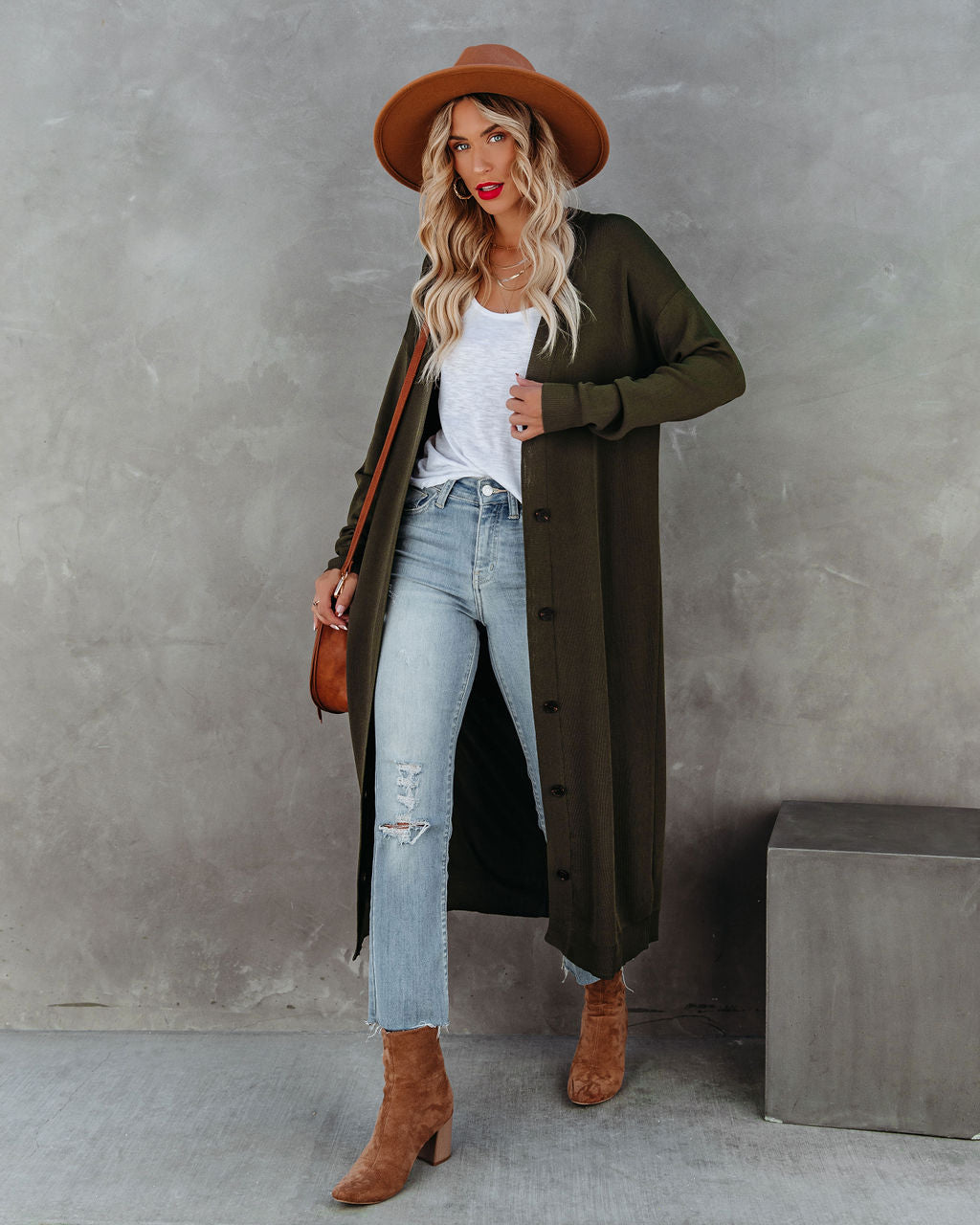 Zaire Button Down Knit Duster Cardigan Main image